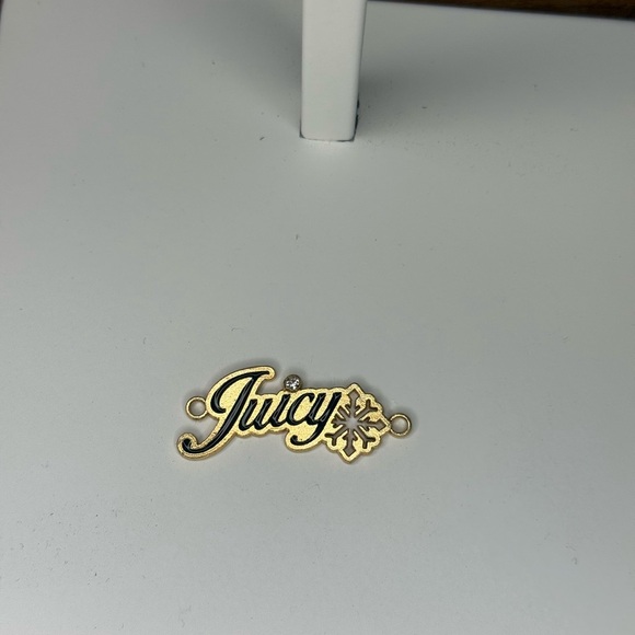 Juicy Couture Vintage Gold Script Crystal Pendant‼️FINAL SALE - Picture 1 of 9